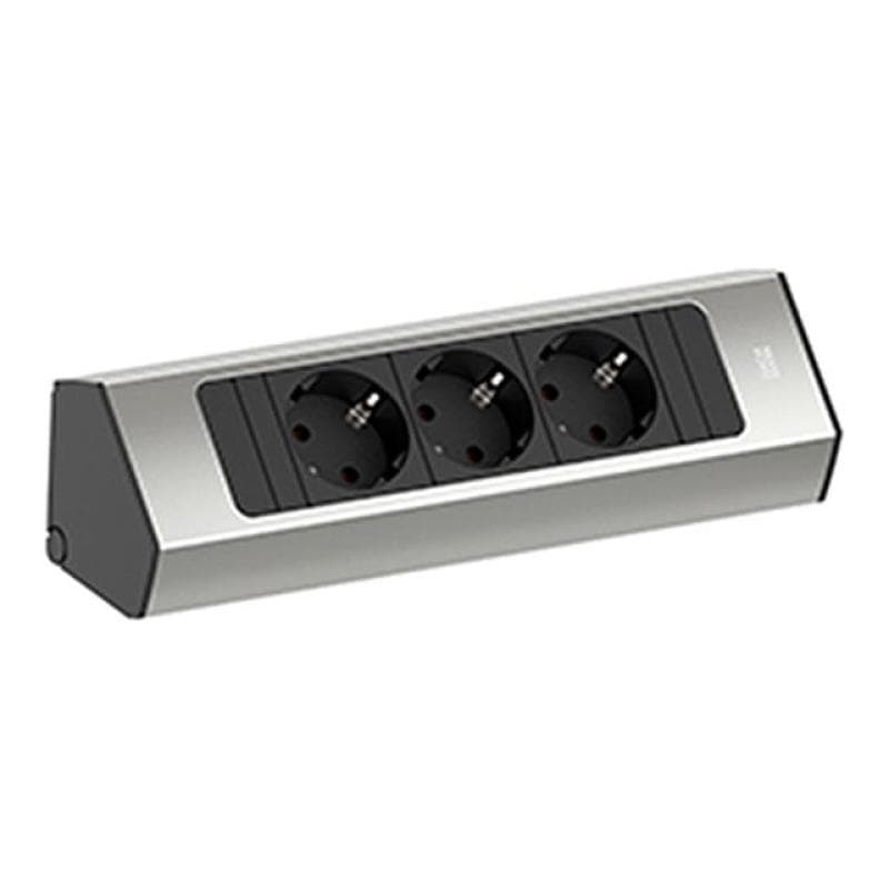 BACHMANN CASIA Steckdosenleiste 2m Edelstahl-Optik 1 Stück