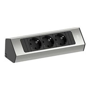 BACHMANN CASIA Steckdosenleiste 2m Edelstahl-Optik 1 Stück