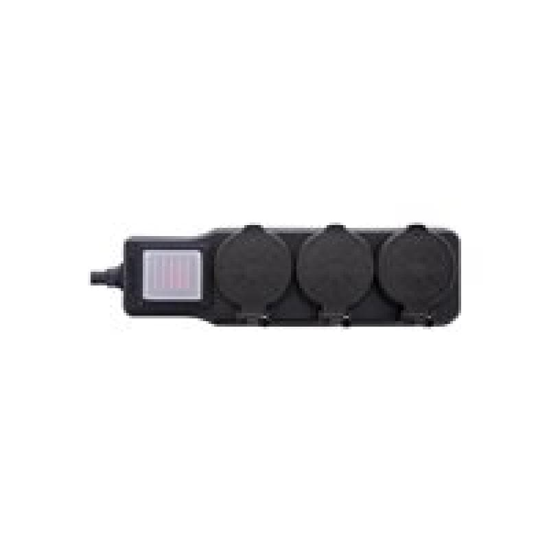 INLINE Outdoor-Steckdosenleiste - 3-fach Schutzkontakt - IP44 - mit