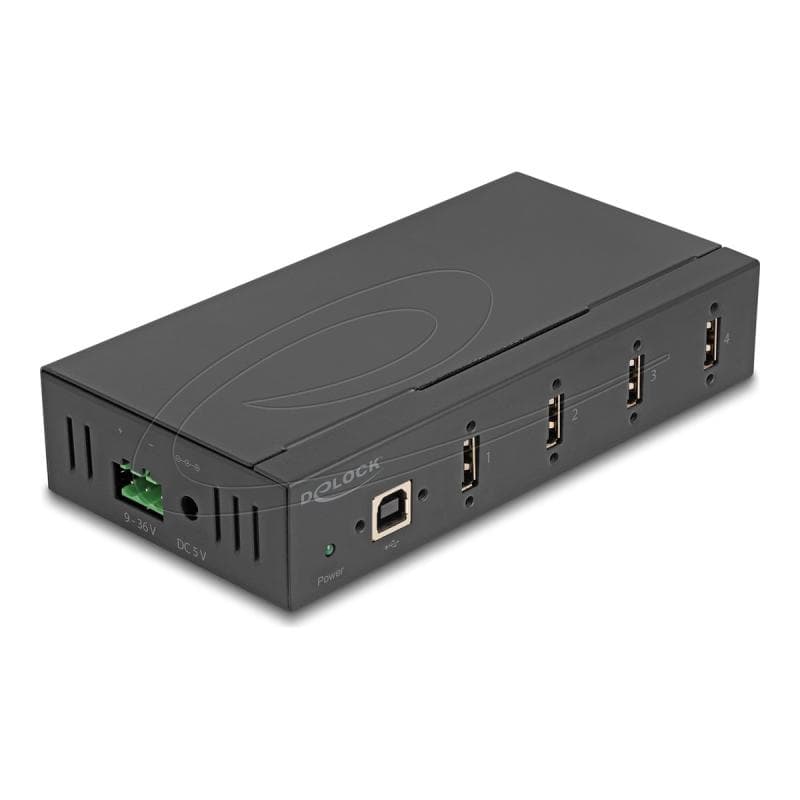 DELOCK Industrie Hub 4 x USB 2.0 Typ-A mit 15 kV ESD Schutz