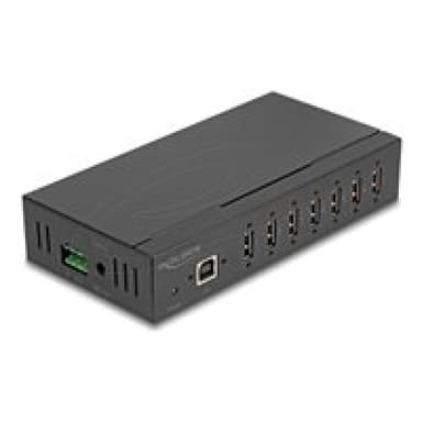 DELOCK Industrie Hub 7 x USB 2.0 Typ-A mit 15 kV ESD Schutz