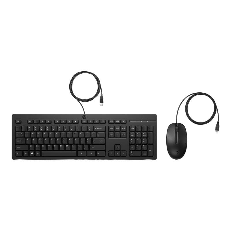 HP 225 Wired Keyboard and Mouse Set - QWERTY
