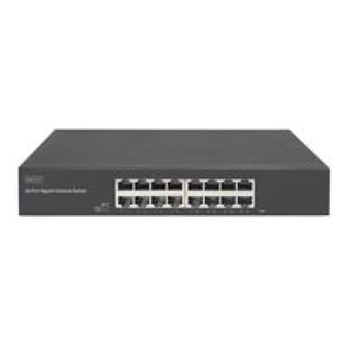 DIGITUS Switch 16-Port Gigabit, 19″ unmanaged schwarz