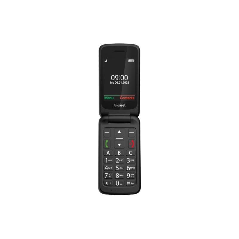 GIGASET GL595 Dual Sim Black SOS-Button, CAM, SD-card Slot/ GSM 2G/3G/ Usb-C/ Clamshell