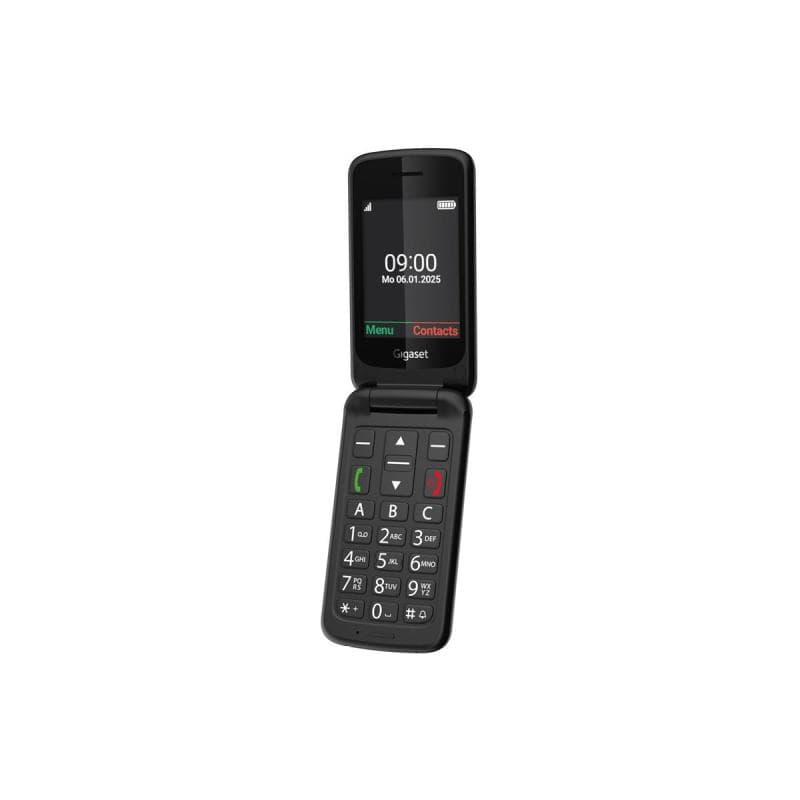GIGASET GL595 Dual Sim Black SOS-Button, CAM, SD-card Slot/ GSM 2G/3G/ Usb-C/ Clamshell