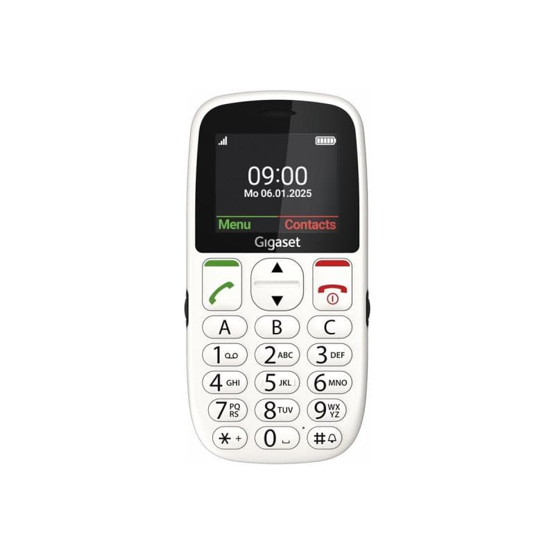 GIGASET GL395 Dual Sim White SOS-Button, CAM, SD-card Slot/ GSM 2G/3G/T-Bar/ Usb-C