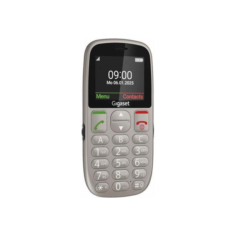 GIGASET GL395 Dual Sim Silver SOS-Button, CAM, SD-card Slot/ GSM 2G/3G/T-Bar/ Usb-C