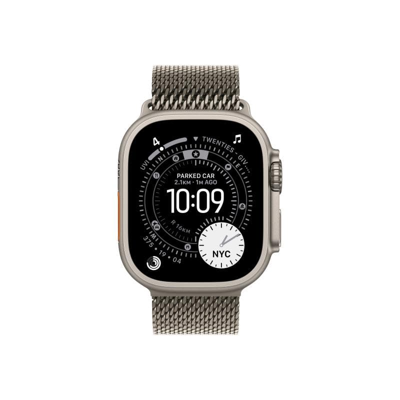 APPLE 49mm Natural Titanium Milanese Loop - Large