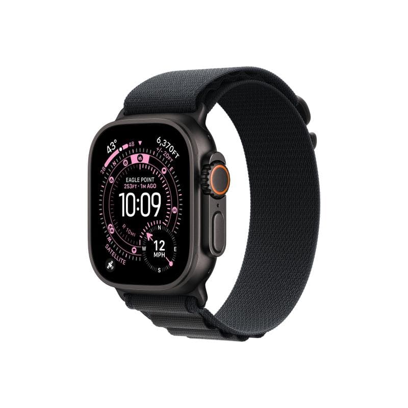 APPLE 49mm Black Alpine Loop - Small - Black Titanium Finish