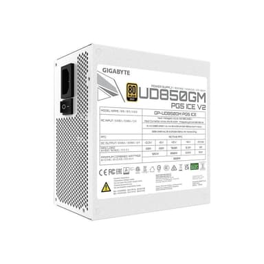 GIGABYTE UD850GM PG5 V2 ICE 850W ATX Netzteil, 80+ Gold, PCIe5.1, ATX3.1 voll modular