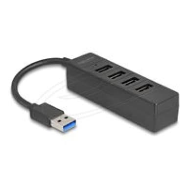 DELOCK USB Hub 4 Port USB 5 Gbps mit 4 x USB Typ-A Buchse sw