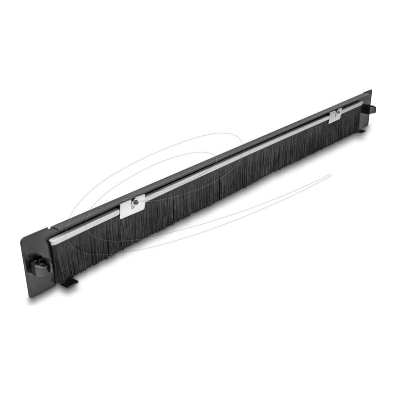 DELOCK 19″ 1HE Kabelmanagement Bürstenleiste werkzeugfrei sw