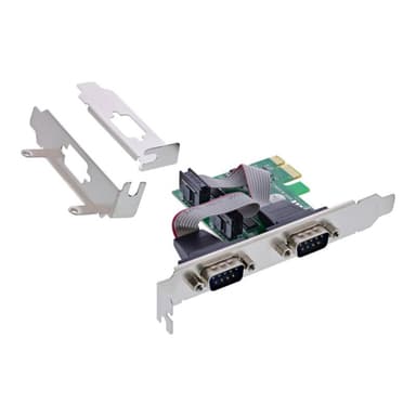 INLINE Schnittstellenkarte, 2x Seriell RS-232, PCIe, AX99100, Low-Profile