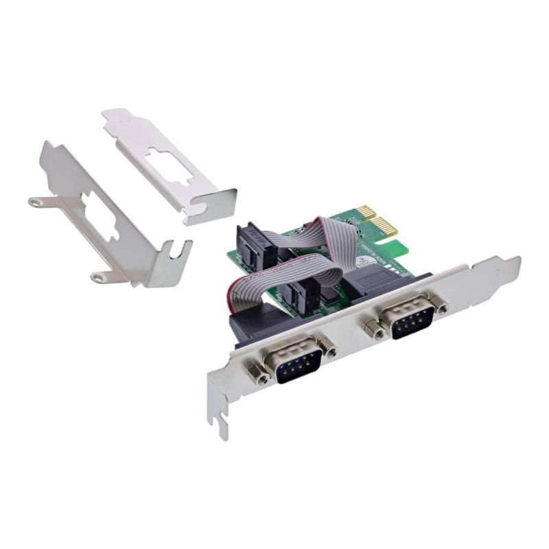 INLINE Schnittstellenkarte, 2x Seriell RS-232, PCIe, AX99100, Low-Profile