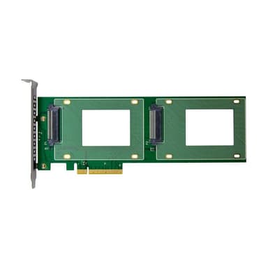 INLINE PCIe Karte zu 2x intern U.2 NVMe SFF-8639 ? Bifurcation, PCIe x8, schmal