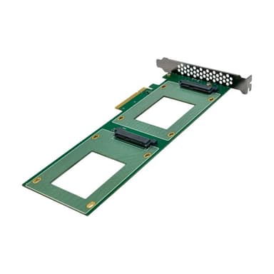 INLINE PCIe Karte zu 2x intern U.2 NVMe SFF-8639 ? Bifurcation, PCIe x8, schmal