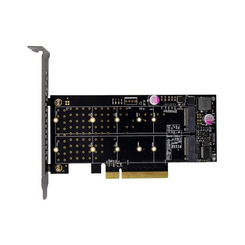 INLINE PCIe Karte zu 2x intern NVMe M.2 Key M ? Bifurcation, PCIe x8