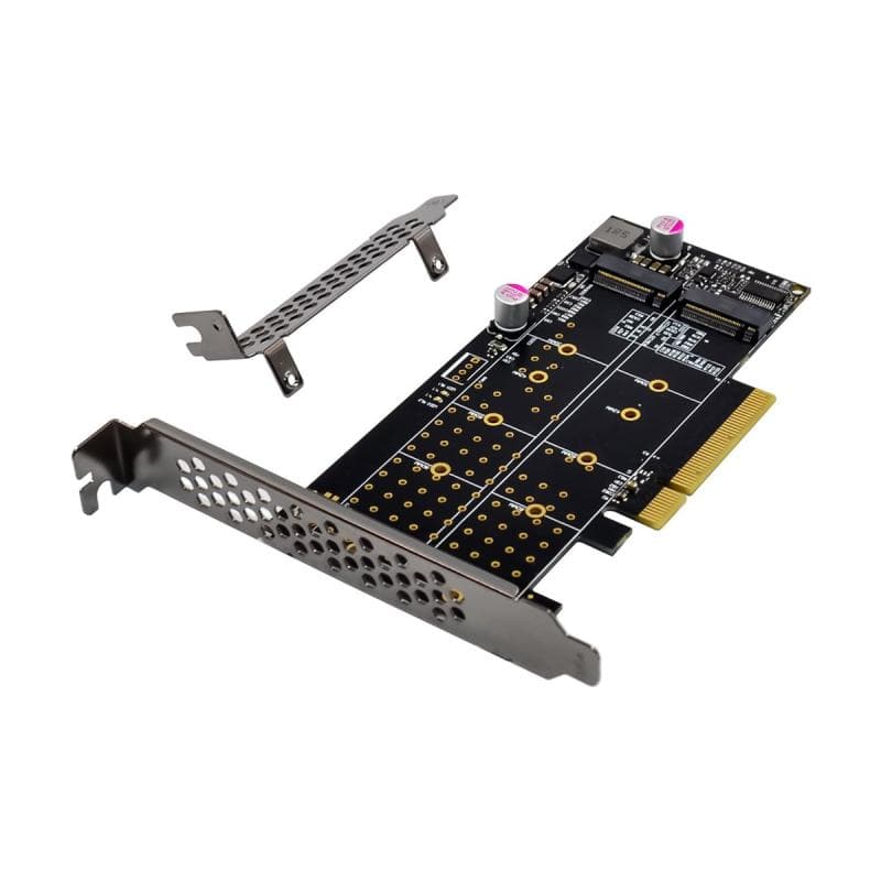 INLINE PCIe Karte zu 2x intern NVMe M.2 Key M ? Bifurcation, PCIe x8