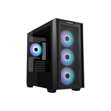 ASUS A21 PLUS TG ARGB Micro-ATX Gaming Gehäuse mit Seitenfenster schwarz