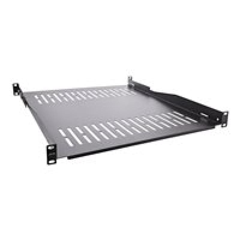INLINE 19″ Fachboden, 550mm, 50kg, 1HE, RAL 9005 schwarz