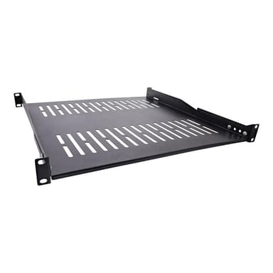 INLINE 19″ Fachboden, 450mm, 50kg, 1HE, RAL 9005 schwarz
