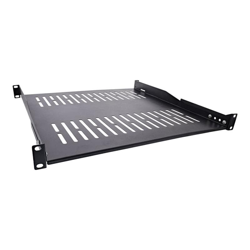 INLINE 19″ Fachboden, 450mm, 50kg, 1HE, RAL 9005 schwarz