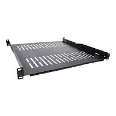 INLINE 19″ Fachboden, 450mm, 50kg, 1HE, RAL 9005 schwarz