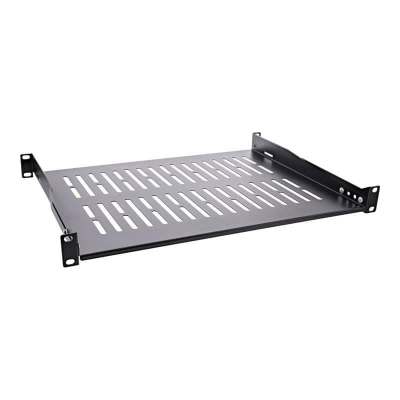 INLINE 19″ Fachboden, 350mm, 50kg, 1HE, RAL 9005 schwarz