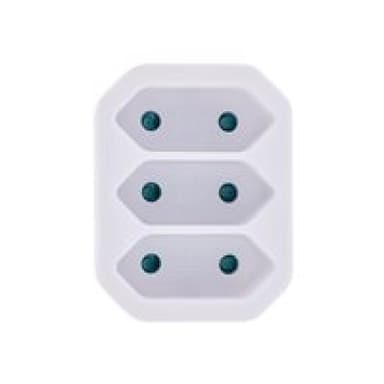 INLINE Steckdosenadapter, Schutzkontakt Stecker an 3x Eurobuchse, weiß