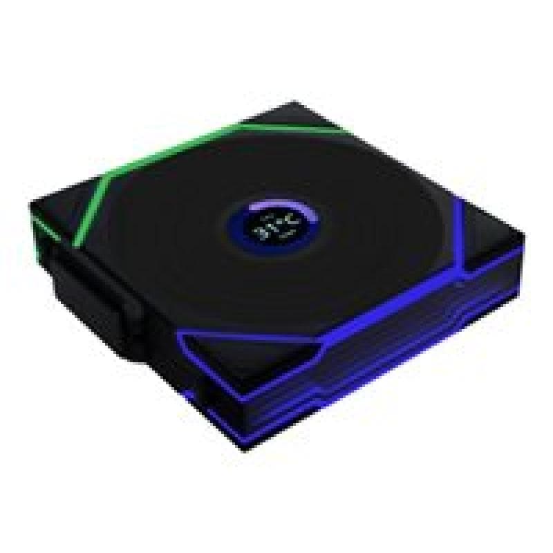 LIAN LI UNI FAN TL Wireless LCD Lüfter, ARGB, PWM - Reverse Blade, 120mm, schwarz