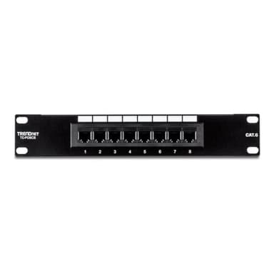 TRENDNET 8-PORT CAT.6 UNSHIELDED PATCH PANEL (10IN WIDE)