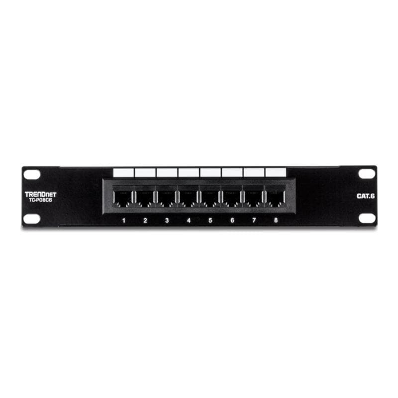 TRENDNET 8-PORT CAT.6 UNSHIELDED PATCH PANEL (10IN WIDE)