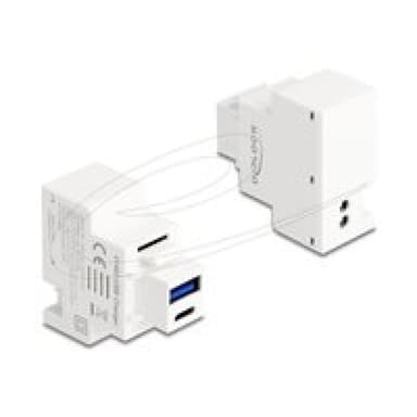 DELOCK Keystone Modul mit USB-C/A Ladebuchse PD 20W weiß