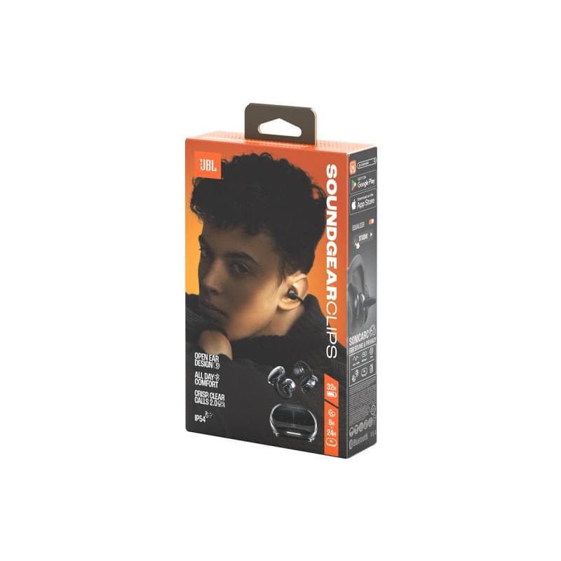 JBL Soundgear Clips TWS Open-Ear-Kopfhörer, IP54, Ghost Black