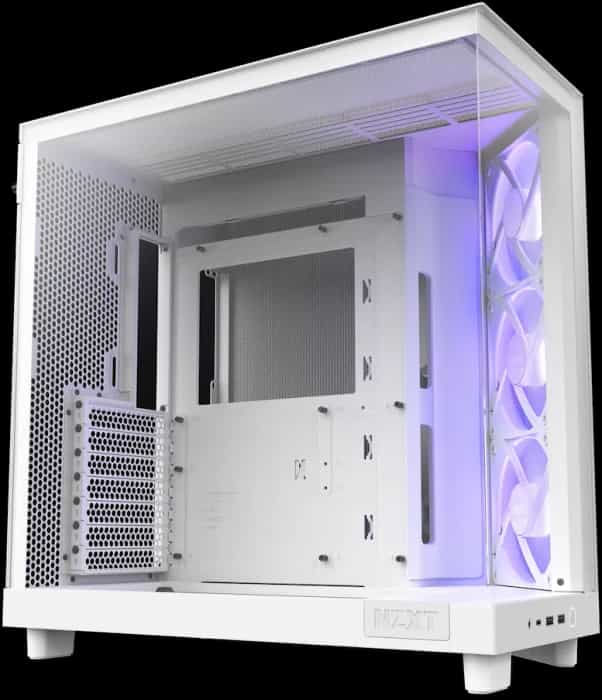 NZXT H6 Flow RGB White, weiß, Glasfenster NZXT H6 Flow RGB White, weiß, Glasfenster