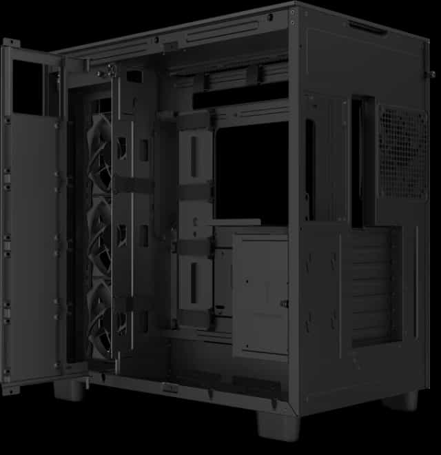 NZXT H9 Flow Black, schwarz, Glasfenster NZXT H9 Flow Black, schwarz, Glasfenster