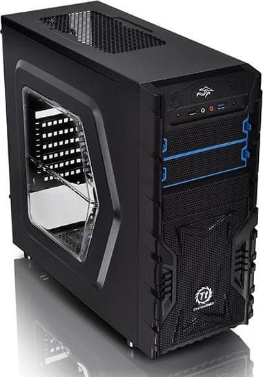 Thermaltake Versa H23, blau, Acrylfenster