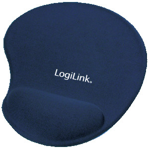 LOGILINK Mauspad LogiLink mit Gel-Handballenauflage Silikon blau 