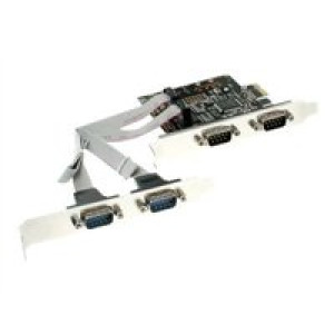 INLINE Schnittstellenkarte 4x Seriell 9-pol PCIe PCI-Express 