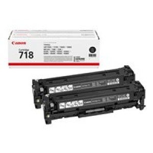 CANON 718 Black 2er Pack Schwarz Tonerpatrone 