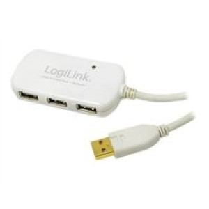 USB-HUB 4-Port LogiLink m. Verlängerungskabel 12.00m 