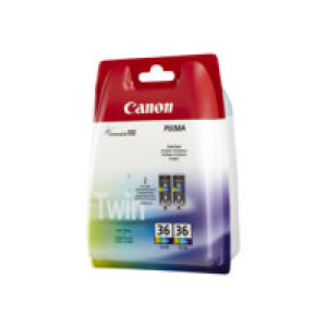 CANON CLI 36 Twin Pack 2er Pack Farbe (Cyan, Magenta, Gelb) Tintenbehälter 