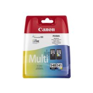 CANON PG 540 / CL 541 Multipack 2er Pack Schwarz, Farbe (Cyan, Magenta, Gelb) Tintenpatrone 