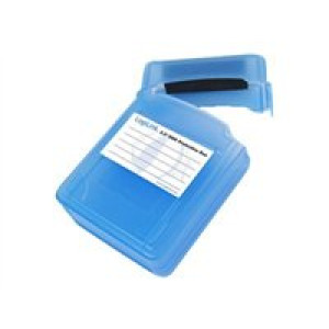 Logilink HD-Schutzbox für 2x 6.3cm (2,5") blau wasseresistent 