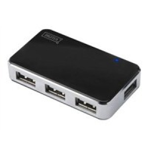 Digitus USB-HUB 4-Port, schwarz Klavierlack 
