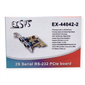 EX-44042-2 PCIe x1 Karte 2x seriell RS23 