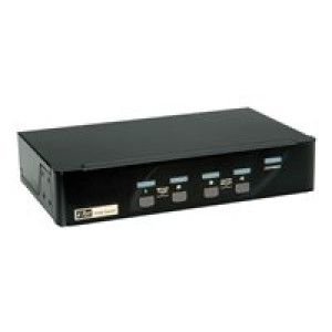  ROLINE KVM Switch,DP,USB,4 Ports,schwarz  