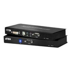  Konsolen-Extender Aten CE602, DVI Dual Link+USB-Tastatur/Maus+Audio+RS232 Extender-Set, bis 60m  