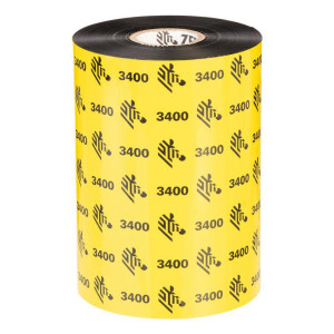 ZEBRA 3400 Wax/Resin - Thermotransfer- Farbband - 1 x Schwarz - 220 mm x 450 m 