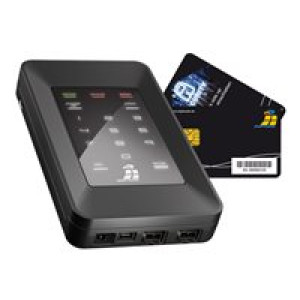  DIGITTRADE HS256S 500GB externe Festplatte mit Hardware Verschluesselung 256-Bit AES Smartcard+PIN i  